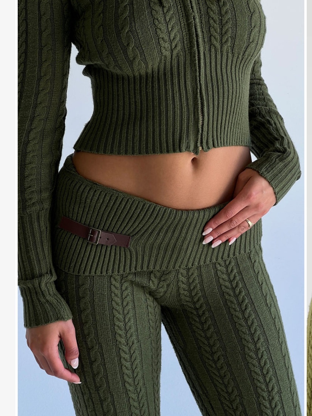 Frankie’s Bikinis Fleur Cable Knit Pant